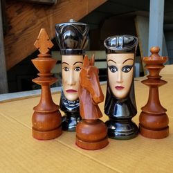 Ceramic  Chess set. 8" tall KING