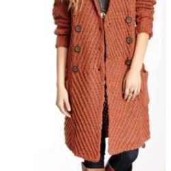 FREE PEOPLE Rust Swag Boho Cardi Sz M