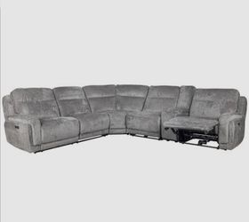 6-piece light grey armchair