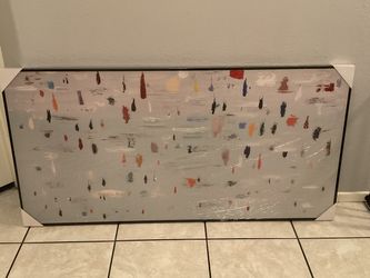 Nice easy going modern piece here  for the home,office, just about anywhere