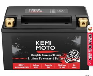 KEMIMOTO Service Type. ATV, Motorcycle, Tractor, Trailer; Size. MCB-600012H01 ; Voltage. 12 Volts ; Battery Cell Composition. Lithiu...