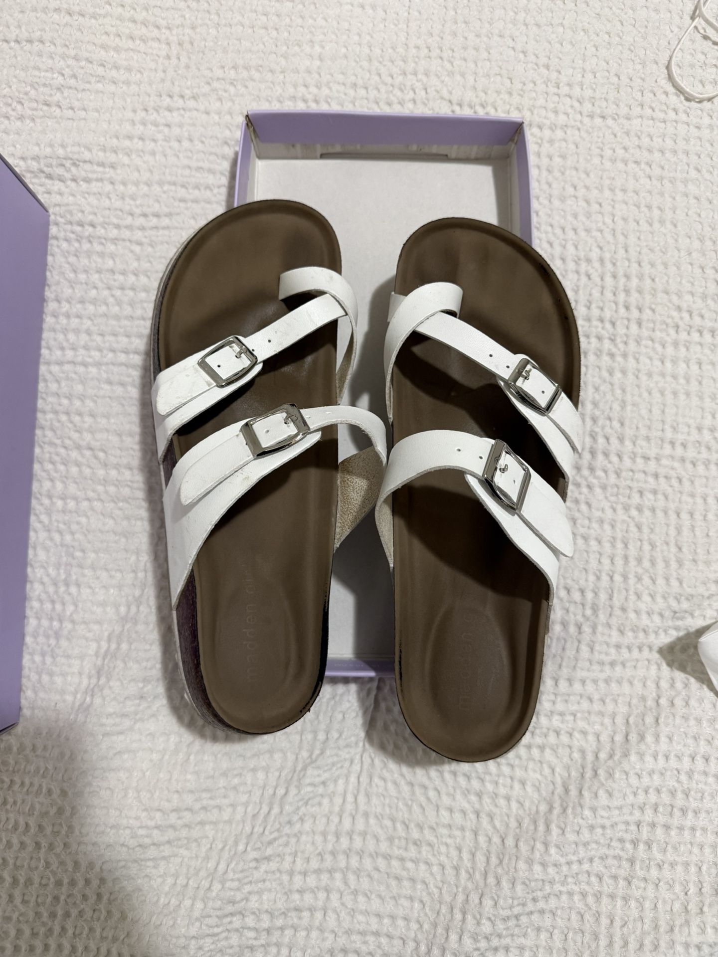 Madden Girl White Sandals