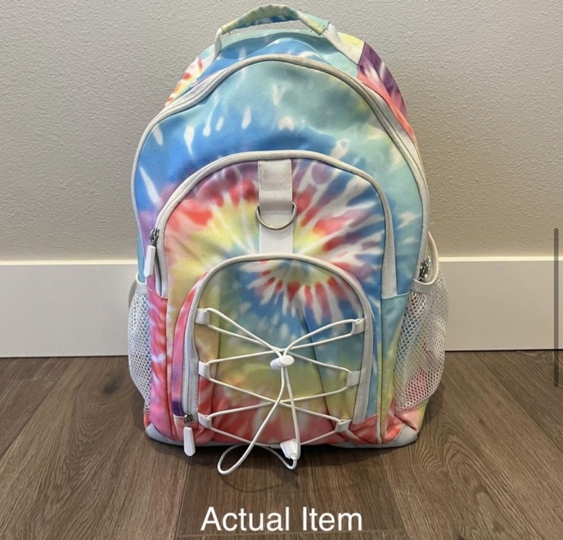 Rainbow Tie Dye Backpack & Slim Water Bottle Bundle, Pottery Barn Teen