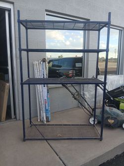 All  Metal  fourtier garage shelving unit