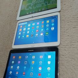 Three  9" Tablets  2 Samsung Galaxy And One 9" Quantum Tablet Working Fine  All 3 For $70
