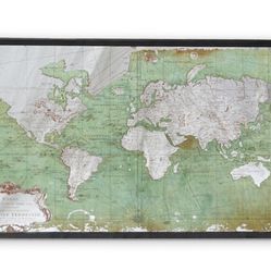 1778 Globe Map Wall Art Mirror