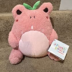Cuddle Barn PlushGoals-Strawberry Wawa Super Soft Froggie Dressed Fruit 9” new