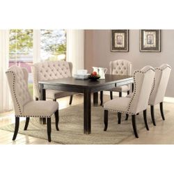 6 Piece Wingback Dining Set