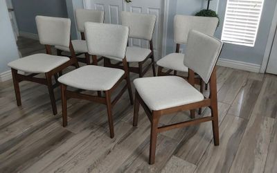 Six beautiful mid-century dining chairs