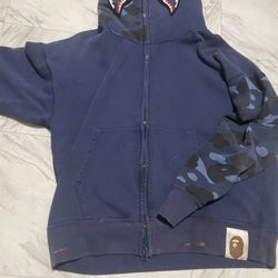 Blue bape hoodie