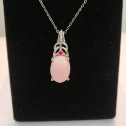 Peruvian Pink Opal necklace 