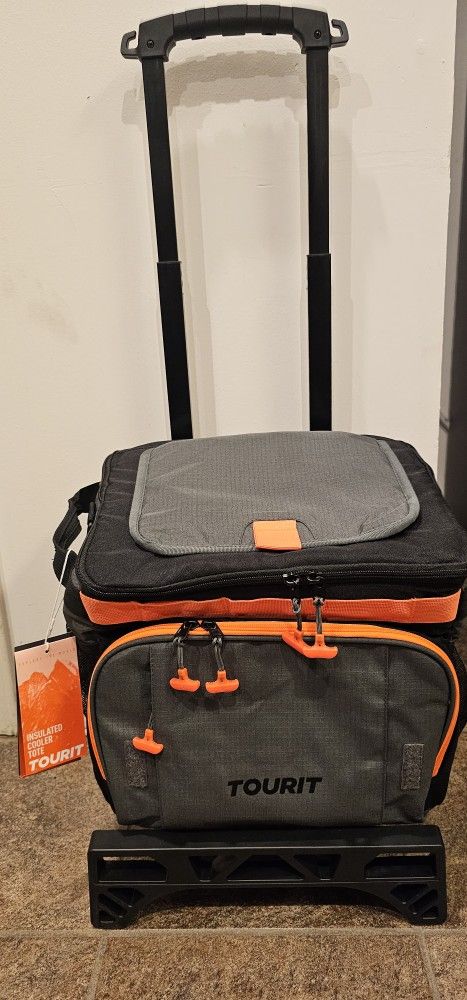 TOURIT 50-Can Collapsible Rolling Cooler Leakproof
Insulated Soft Cooler Bag with Wheels and All-Terrain Cart
for Beach, Camping, Patio Travel, Outdoo