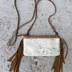P&G Leather And Hyde Crossbody Purse  