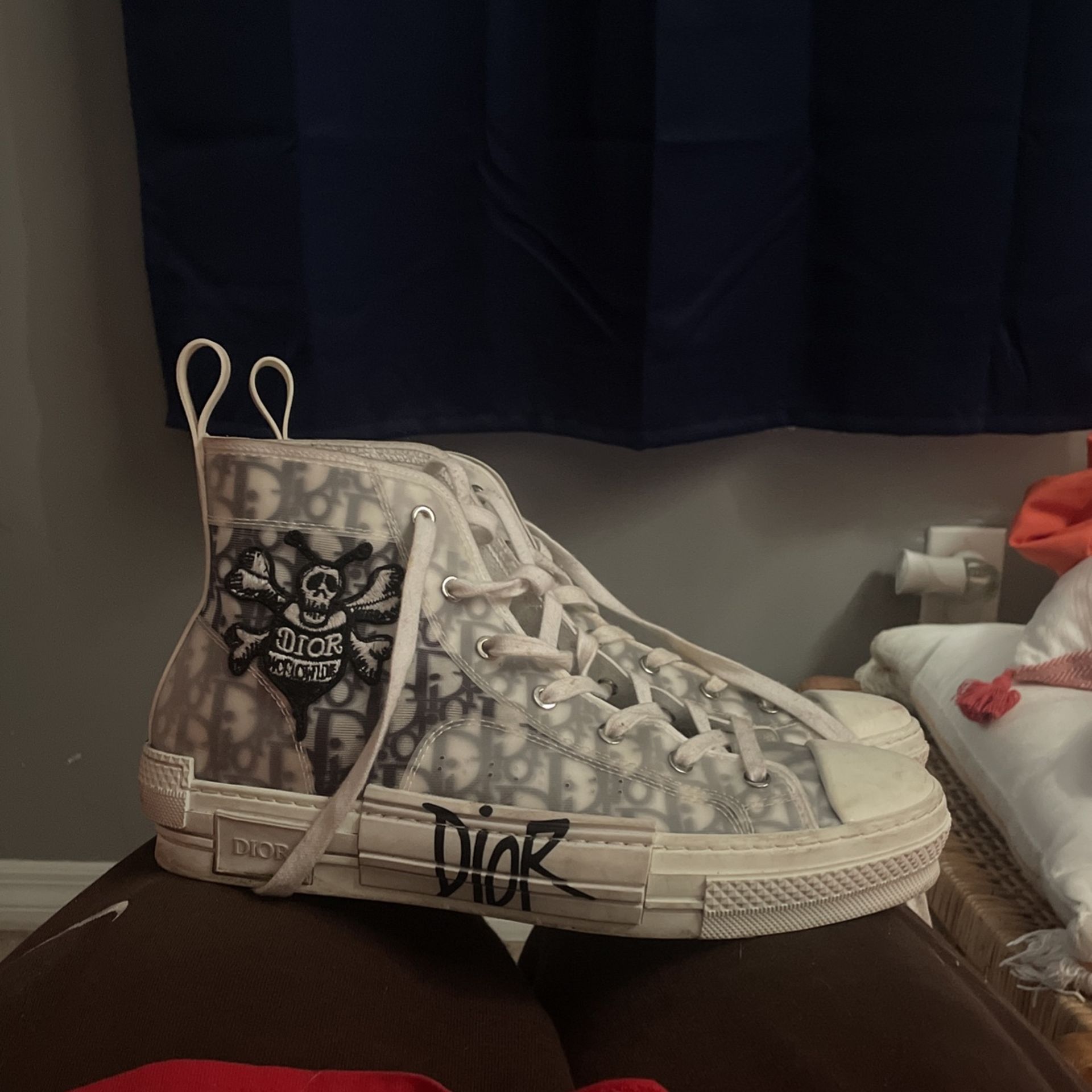 Dior and shawn B23 bee embroidery sneakers