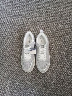 Silver Glitter Memory Foam Sneakers