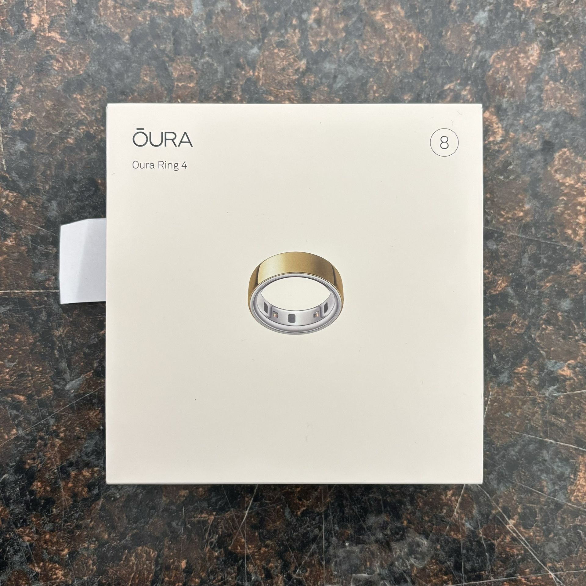 Oura Ring 4 Gold Size 8 Open Box