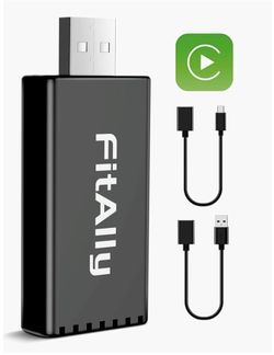 Wireless CarPlay Adapter, FitAlly Apple CarPlay Wireless Adapter Plug and Play Convert Wired to Wireless CarPlay Dongle Auto Connection Wireless CarPl
