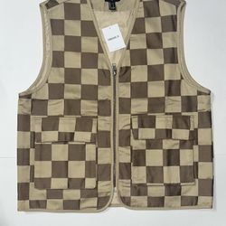 Men’s Cargo Checkered Vest