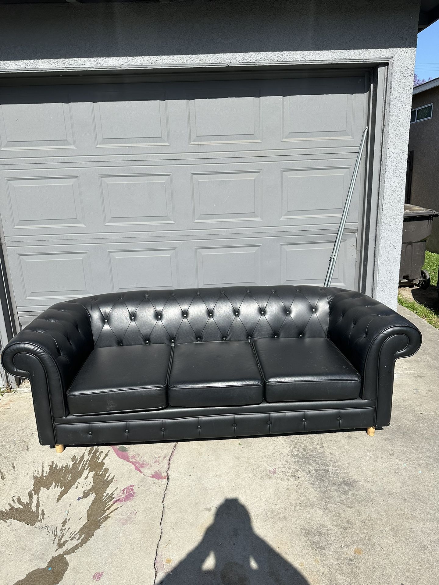 Black Leather Sofa