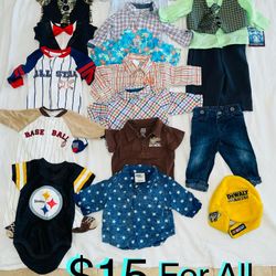 $15 like New 1 Brand new Set all included Baby Boy Clothes size 3/6 months