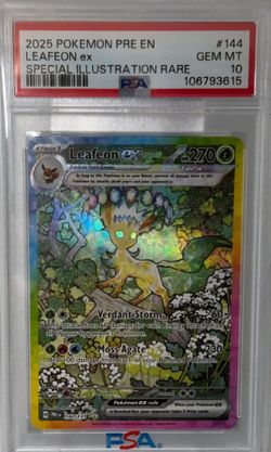 2025 leafeon ex 144/131 prismatic evolutions psa 10