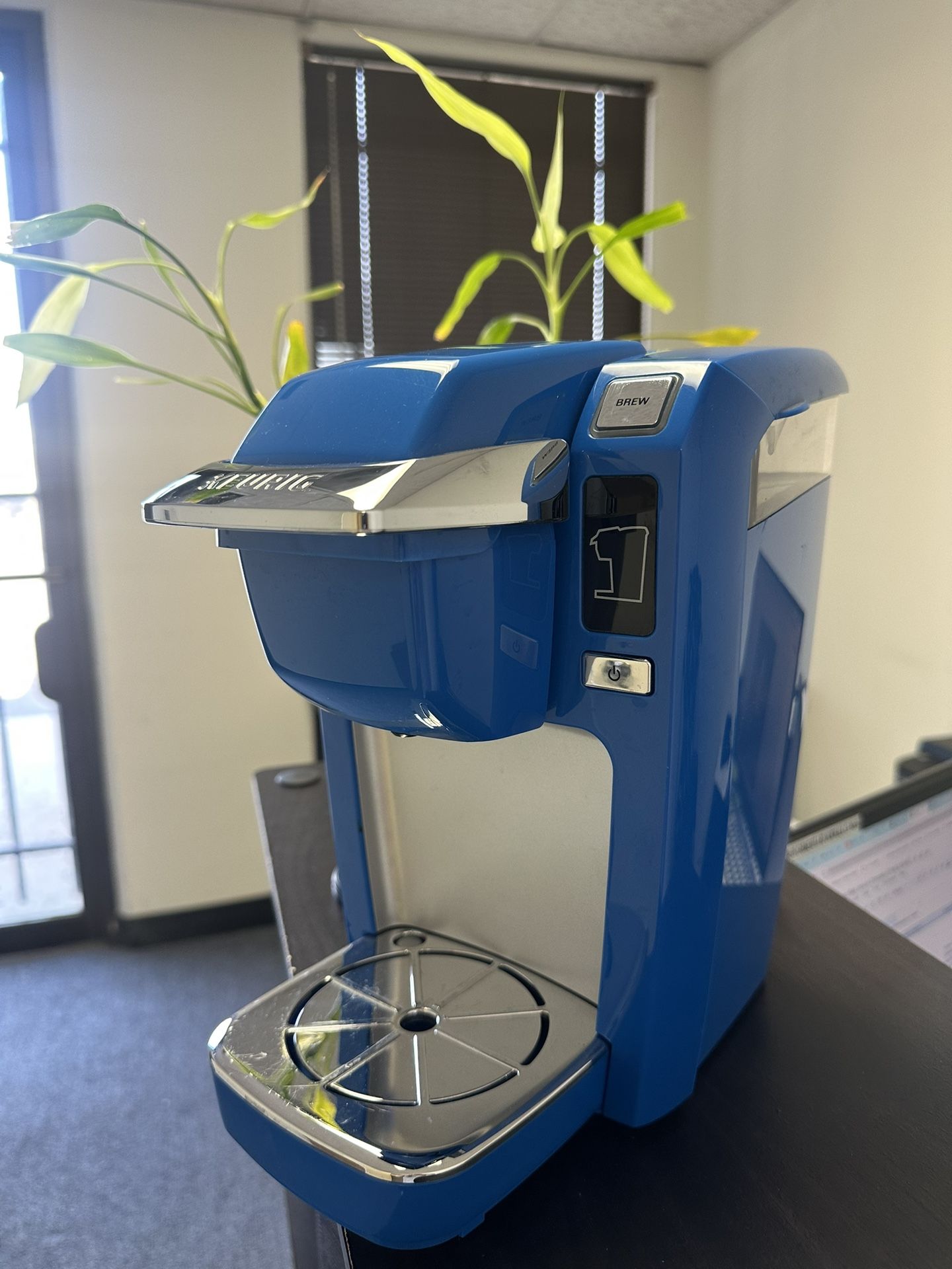 Keurig Coffee Maker Model K10 Mini Cobalt Blue K Cups Single Serve
