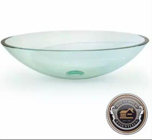 CLEAR GLASS OVAL VESSEL Sink ... CHECK OUT MY PAGE FOR MORE ITEMS