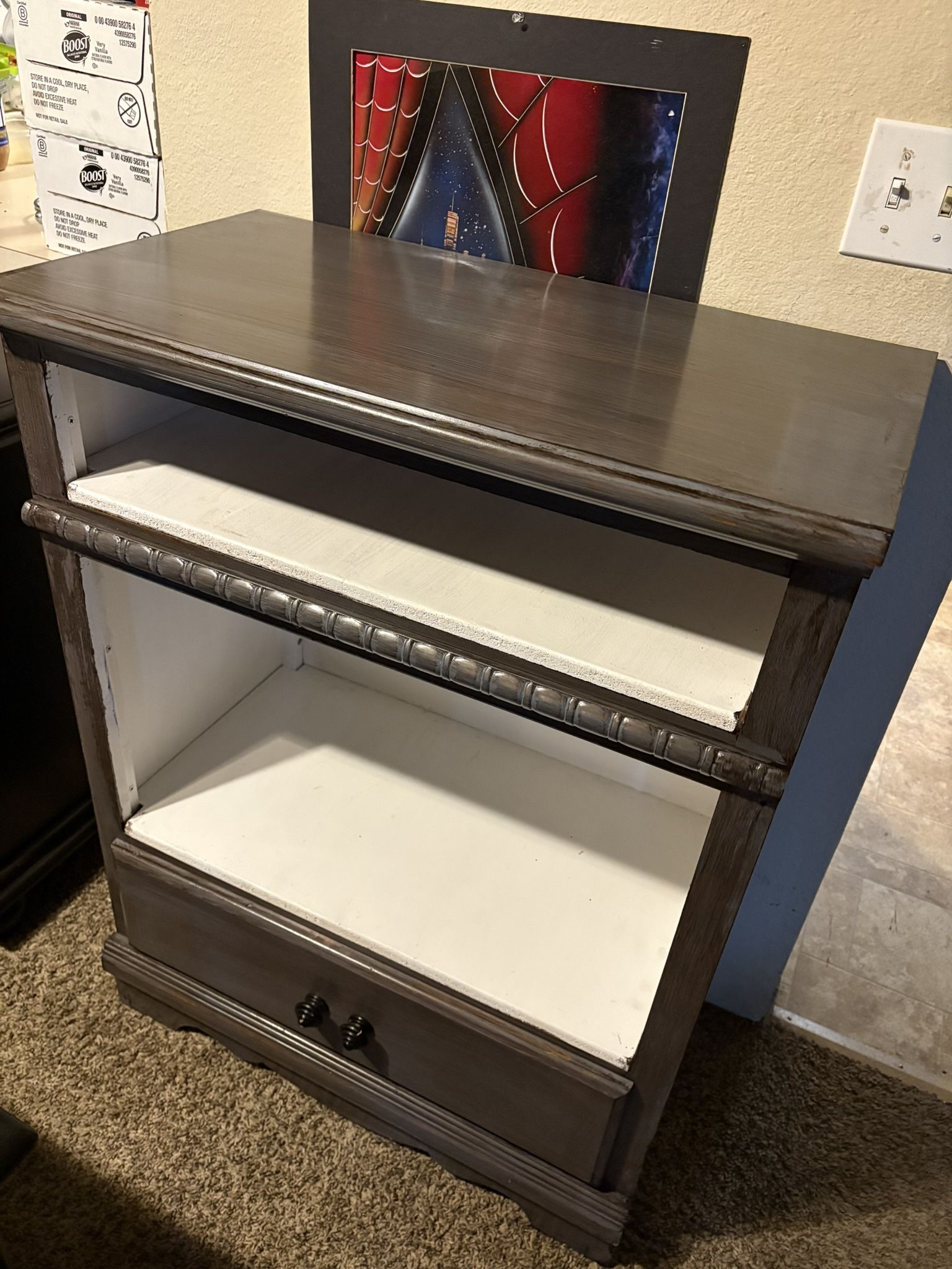 Light Brown Sturdy Bookshelf / Dresser Combo
