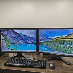 Dual Monitor Dell Core i7 16GB Ram 240GB SSD Windows 11 Computer Desktop Wi-Fi 
