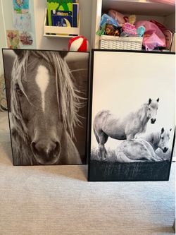 2 horse wall art