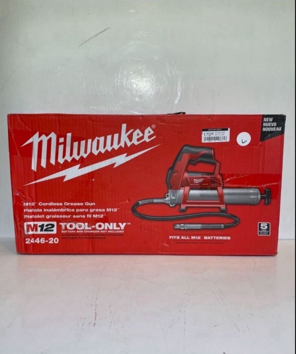 M12 12V Lithium-Ion Cordless Grease Gun (Tool-Only…..2446-20
