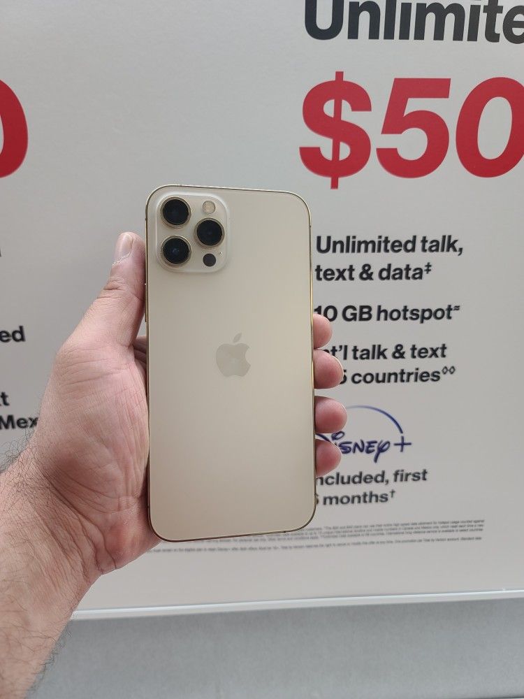 Apple iPhone 12 Pro Max 128GB in Gold (T Mobile, Metro PCS, Simple