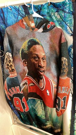Dennis Rodman #91 Graphic Woven Sweatshirt