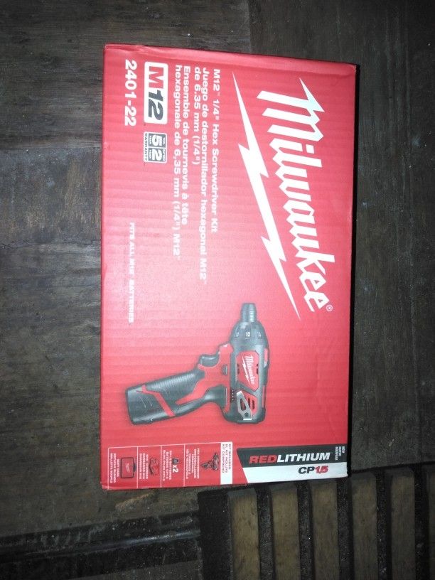 Milwaukee Drill, 2 Batteries, 1 Charger, Carry Case