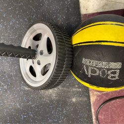 Medicine. Ball  and wheel push up