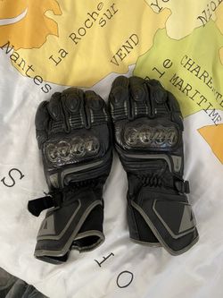 Dainese Leather Gloves Carbon 