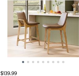 FAUX LEATHER COUNTER STOOL SADDLE