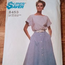 Super Saver Plus Size Skirt & Top Pattern