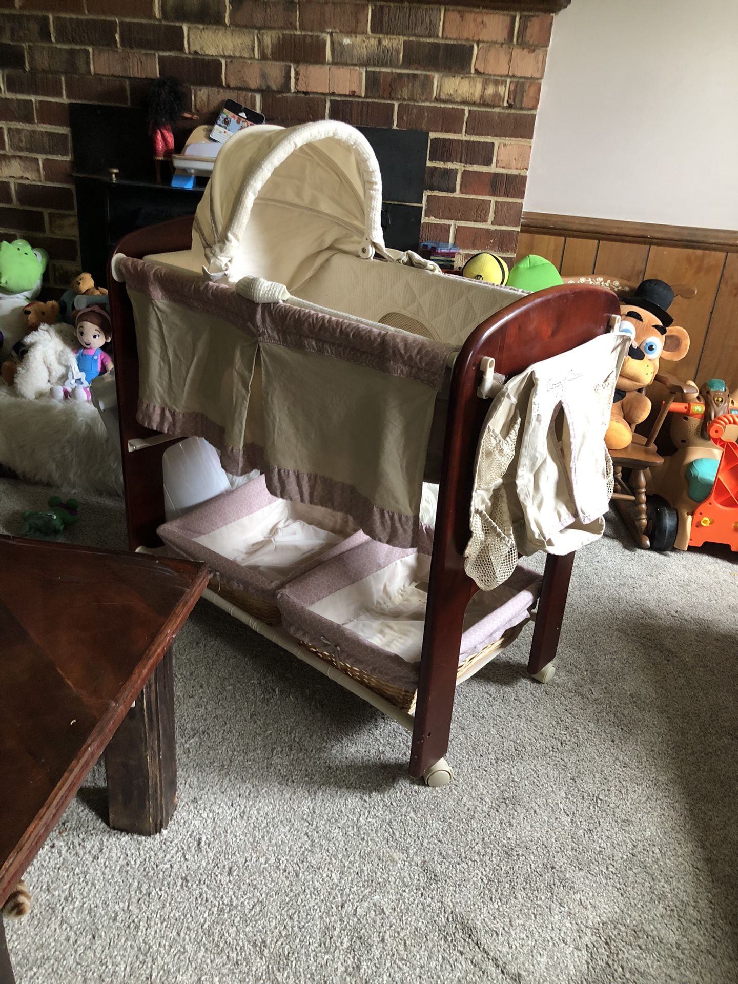 Bassinet With Changing Table And Other Baby Items