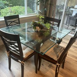Basset Glass Top Dining Table And Chairs 