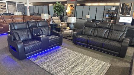 Brand New Power Reclining Sofa and Loveseat Living Room Set