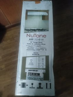 Nutone 30" Range Hood 270 Max Blower CFM 4 Way Convertible Under Cabinet 