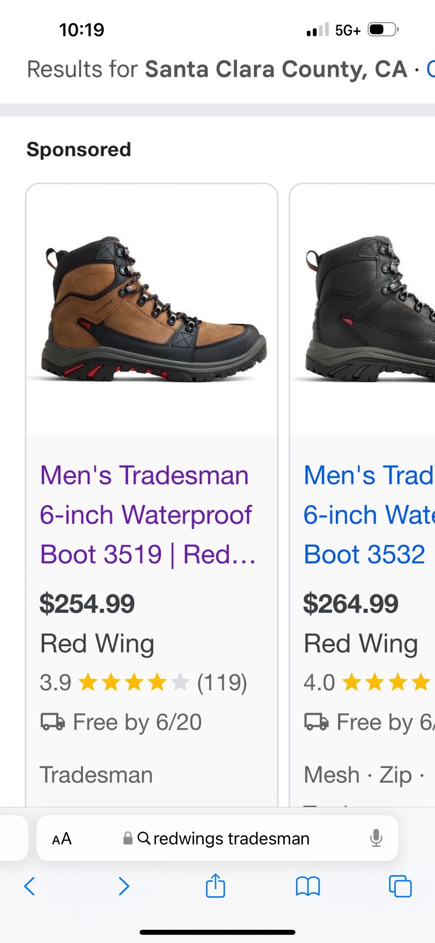 Red Wing EH Boots Composite Toe Size 11