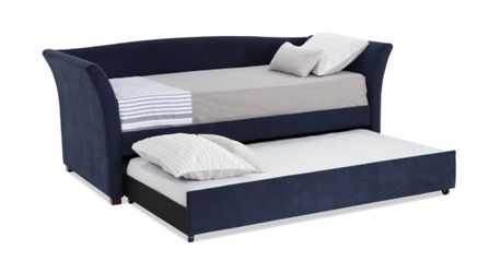 Twin Day Bed All Black Leather
