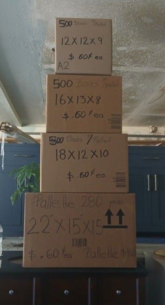 CARDBOARD BOXES 📦 FOUR DIFFERENT SIZES