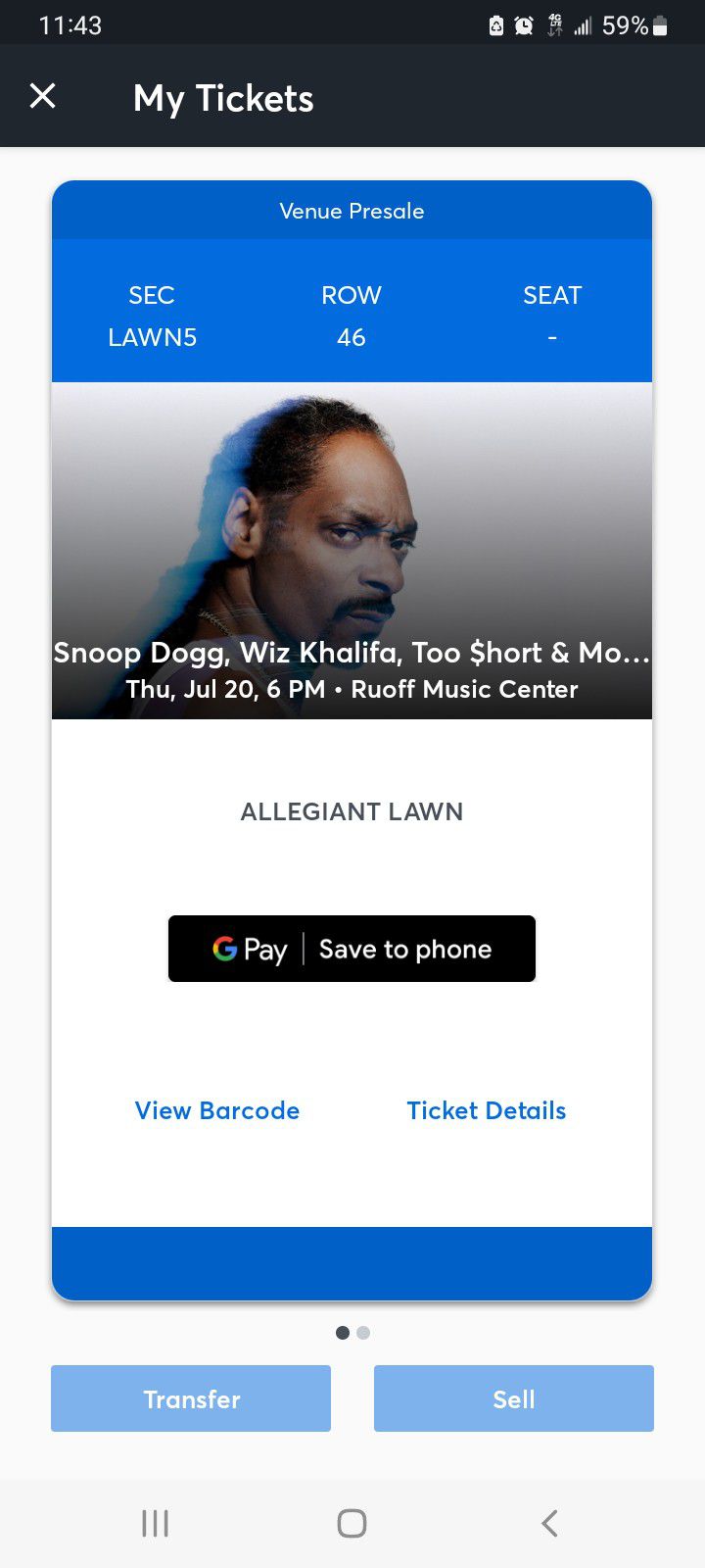Snoop Tickets 