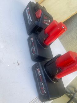 Batteries  m18.   High output cc6.0.  and m12.  6.0
