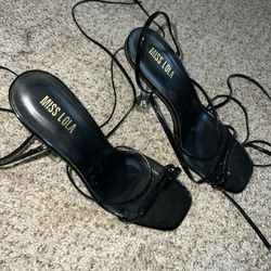 Black Strappy Heels