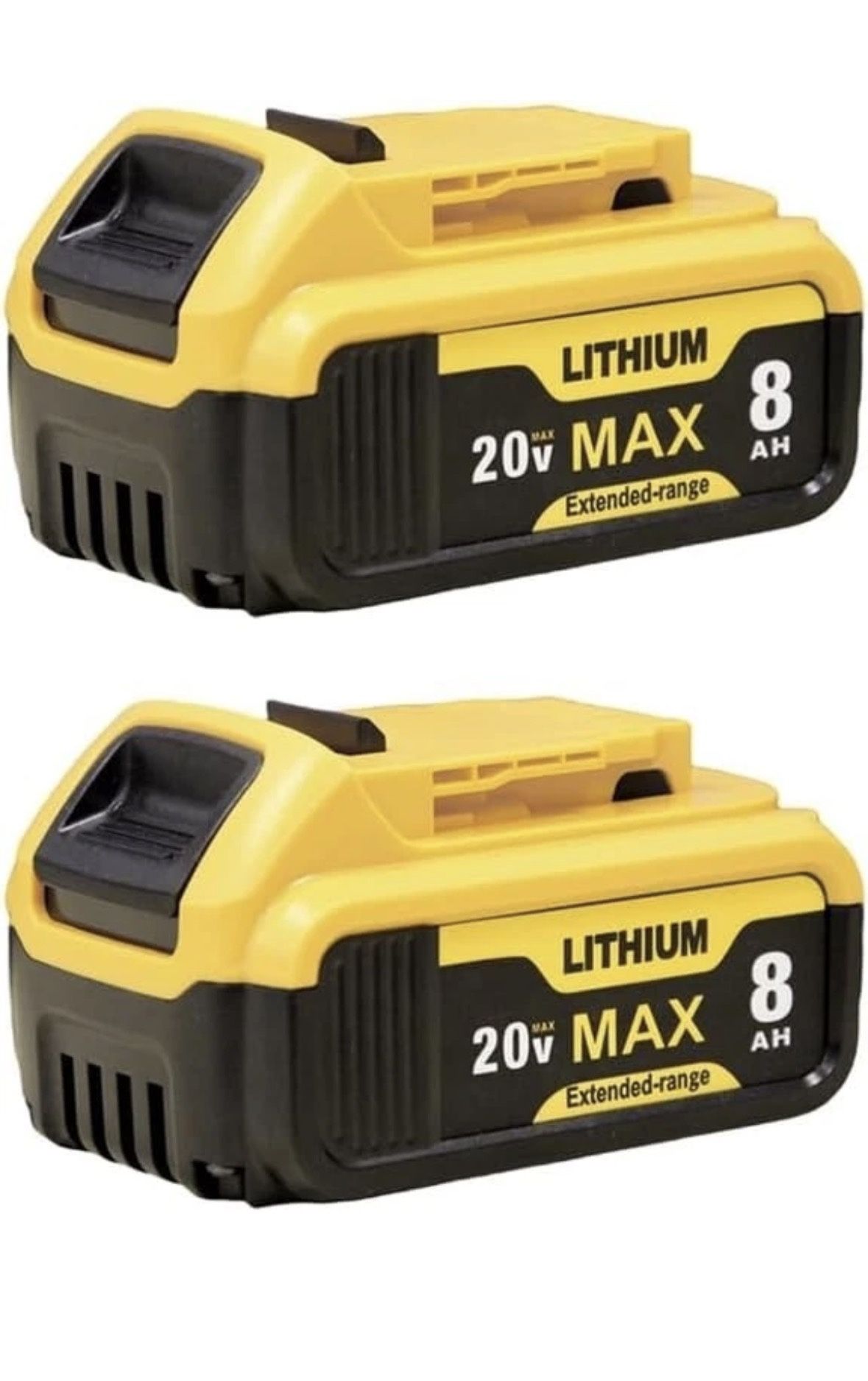 2 Pack 8000mAh Replacement for DeWalt 20V Max Battery for Power Tools