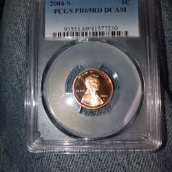 28SX120 PCGS 2004 S PROOF PENNY  LOW MINTAGE